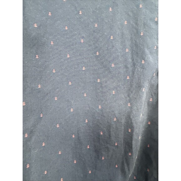 Denim & Flower Ricky Singh Button Up Shirt Faded Dark Blue All Over Anchors Sz L - Picture 5 of 9